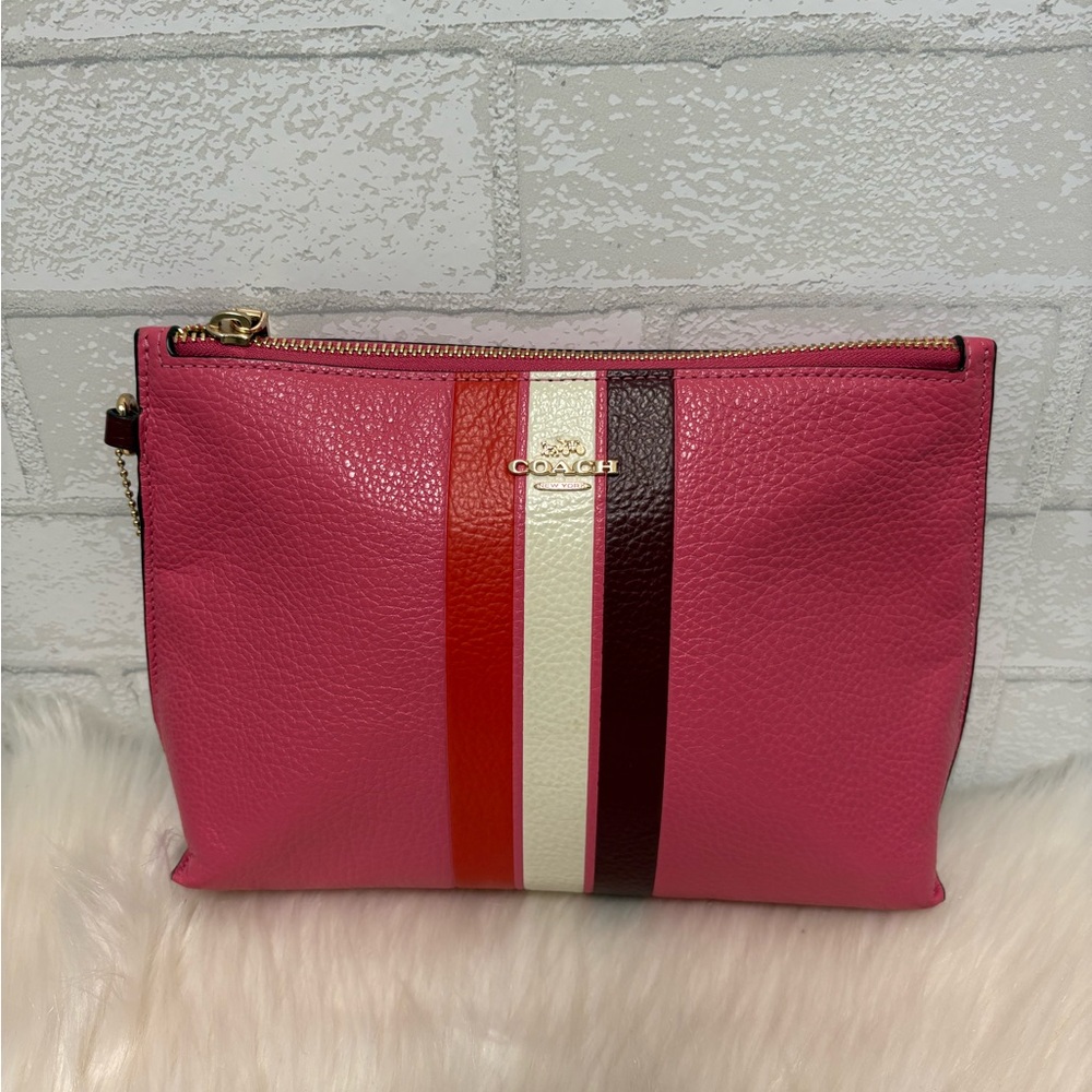 Coach Rowan Colorblock Stripe Pouch C4214